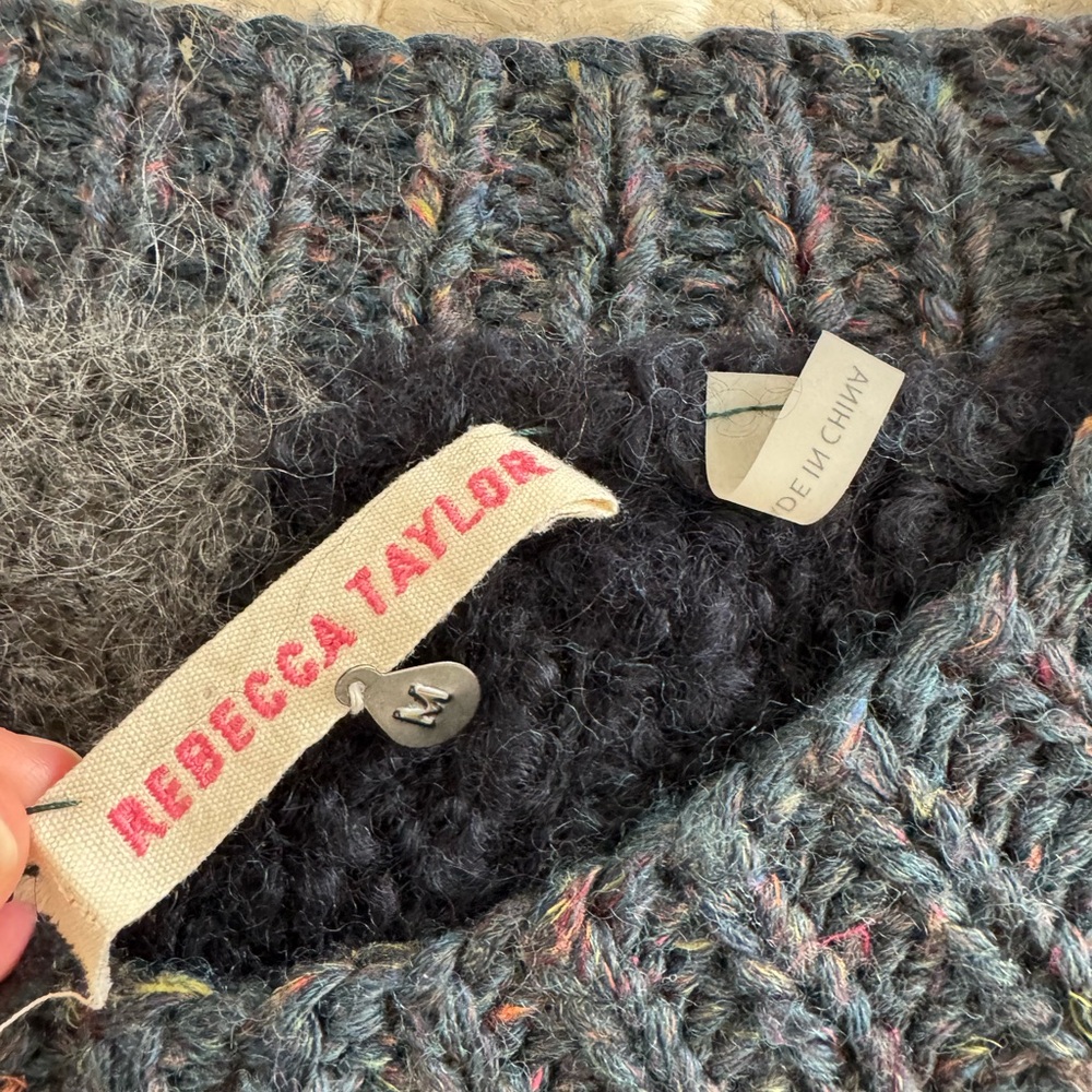 Rebecca Taylor Colorblock Knit Women's Sweater - Picture 2 of 7